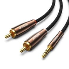 Ugreen AV170 audio kabel 3.5 mm jack / 2x RCA 3m, černý
