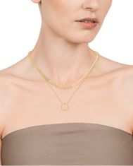 Viceroy Trojitý pozlacený náhrdelník z oceli Chic 75309C01012