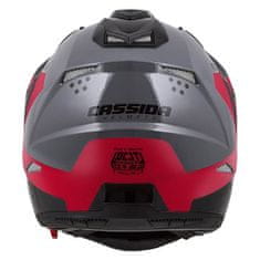 Cassida Moto přilba Tour 1.1 Spectre Barva šedá/červená/černá, Velikost XS (53-54)