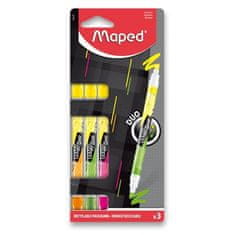 Maped Zvýrazňovač Maped Fluo Peps Duo Neon sada, 3 ks
