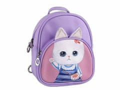 Kraftika 1ks fialová lila kočka dětský batoh 20x21 cm
