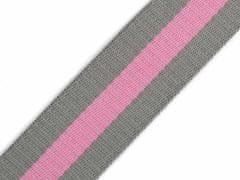 Kraftika 1m (22) šedá sv. růžová popruh ba+pes šíře 38 mm