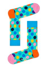 Happy Socks Tyrkysové ponožky Happy Socks s barevnými puntíky, vzor Big Dot - M-L (41-46)