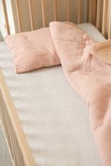 Sensillo povlečení bavlněné deluxe na dětskou matraci 120x60, šedé tečky, - bílá