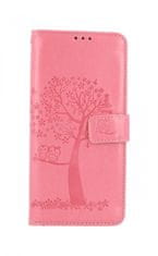 TopQ Pouzdro Realme 9 Pro knížkové Růžový strom sovičky 71614