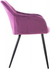 BHM Germany Jídelní židle Shila, samet, fialová