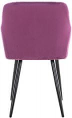 BHM Germany Jídelní židle Shila, samet, fialová