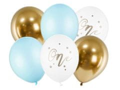 Sada latexových balónků - 1.narozeniny - kluk - 6 ks - 30 cm