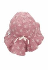 Sterntaler klobouček s plachetkou baby bio bavlna UV 50+ dívčí, zavazovací, fialový, lístečky 1402222, 39