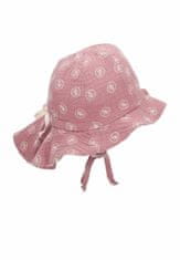 Sterntaler klobouček s plachetkou baby bio bavlna UV 50+ dívčí, zavazovací, fialový, lístečky 1402222, 41