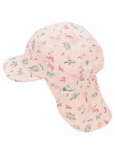 Sterntaler čepice s kšiltem a plachetkou dívčí bio bavlna UV 15+ květiny, růžový 1412221, 47