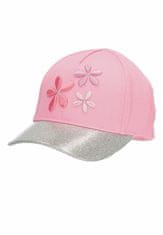 Sterntaler baseballka dívčí, růžová, stříbrný, třpytivý kšilt, květy 1422206, 55