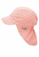 Sterntaler čepice s kšiltem a plachetkou dívčí bio bavlna UV 50+ srdíčka, růžová 1412222, 47
