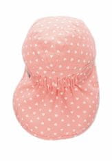 Sterntaler čepice s kšiltem a plachetkou dívčí bio bavlna UV 50+ srdíčka, růžová 1412222, 49