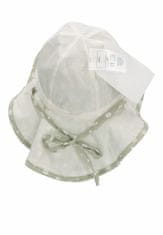 Sterntaler klobouček s plachetkou baby UV 15+ dívčí, zavazovací, zelený, kytičky 1402224, 49