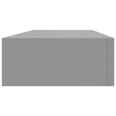 shumee Nástěnné police se zásuvkami 2 ks šedé 60 x 23,5 x 10 cm MDF