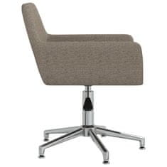 Greatstore Otočná kancelářská židle taupe textil