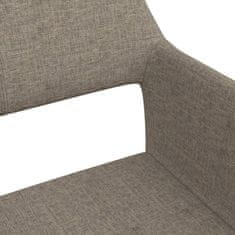 Greatstore Otočná kancelářská židle taupe textil