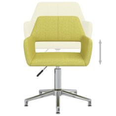 Greatstore Otočná kancelářská židle zelená textil