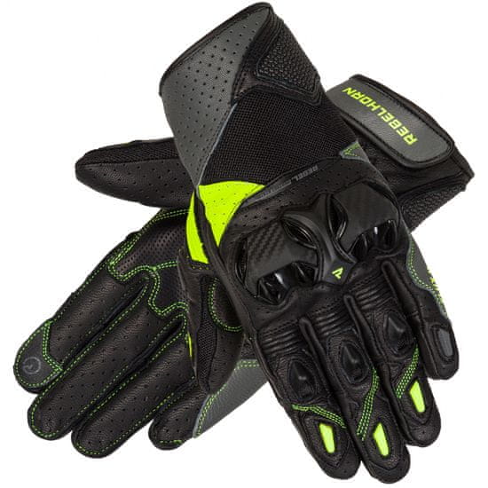Rebelhorn rukavice FLUX II černo-žluto-zelené
