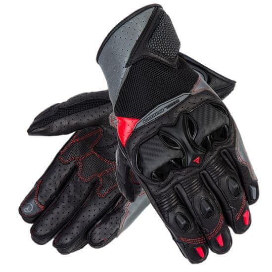 Rebelhorn rukavice FLUX II černo-červeno-šedé