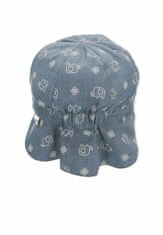 Sterntaler čepička oboustranná, chlapecká s plachetkou UV 50+ modrá, sloni 1602233, 47