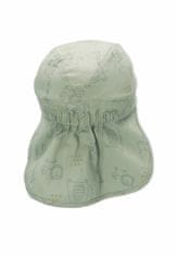 Sterntaler čepice s kšiltem a plachetkou UNI bio bavlna UV 15+ SAFARI zelená 1512230, 47