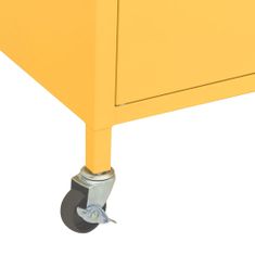 Vidaxl Úložná skříň hořčicově žlutá 60 x 35 x 56 cm ocel