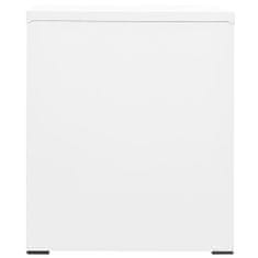 Greatstore Kancelářská skříň bílá 46 x 62 x 72,5 cm ocel