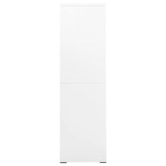 Greatstore Kancelářská skříň bílá 90 x 46 x 164 cm ocel