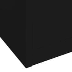 shumee Kancelářská skříň černá 90 x 40 x 180 cm ocel