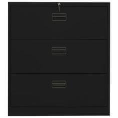 Vidaxl Kancelářská skříň černá 90 x 46 x 103 cm ocel