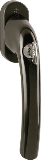 Hoppe Okenní klička Tokyo uzamykatelná F8707 hnědá / N10A, 7/35mm, 45°