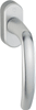 Okenní klička Atlanta secustic F1 stříbrná /N10A, 7/32-42mm, M5x45 + M5x50, 45°