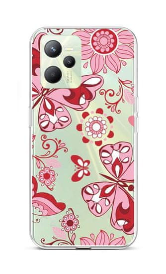 TopQ Kryt Realme C35 Pink Butterfly 74573