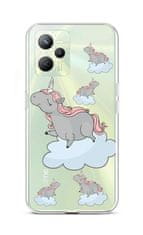 TopQ Kryt Realme C35 Grey Unicorns 74598