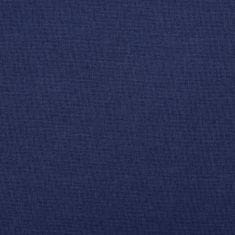 Greatstore Skládací úložná lavice modrá 76 x 38 x 38 cm umělý len