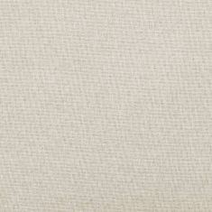 Greatstore Skládací úložná lavice krémově bílá 76 x 38 x 38 cm umělý len