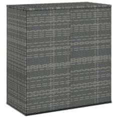 Greatstore Zahradní úložný box PE ratan 100 x 49 x 103,5 cm šedý