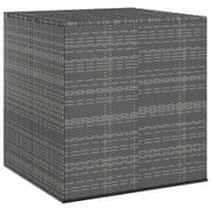 Greatstore Zahradní úložný box PE ratan 100 x 97,5 x 104 cm šedý