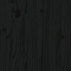 Vidaxl Koš na prádlo černý 44 x 44 x 66 cm masivní borové dřevo