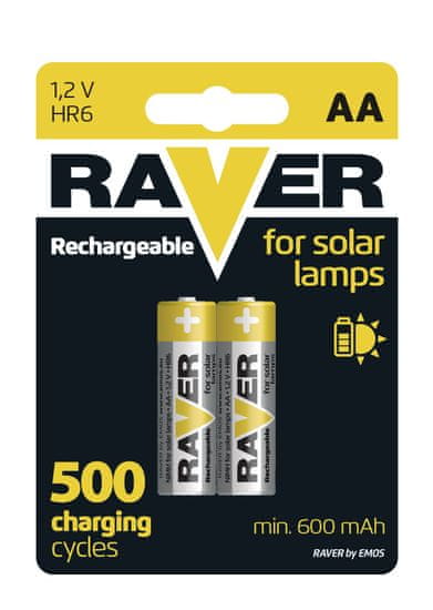 HJ  Baterie AA/HR6 600mAh RAVER 2ks (blistr)
