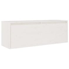 shumee Nástěnná skříňka bílá 100 x 30 x 35 cm masivní borové dřevo