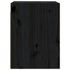 shumee Nástěnná skříňka černá 30 x 30 x 40 cm masivní borové dřevo