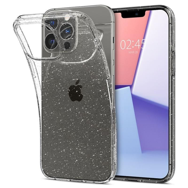 Spigen Ochranný kryt Liquid Crystal Glitter pro Apple iPhone 13 Pro ACS03255, transparentní