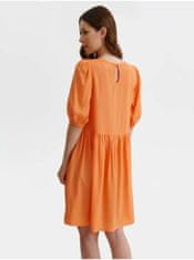 Top Secret Oranžové dámské krátké šaty s balonovými rukávy TOP SECRET L