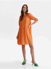 Top Secret Oranžové dámské krátké šaty s balonovými rukávy TOP SECRET L