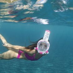 Mares Celoobličejová maska na šnorchlování SEA VU DRY+ S/M růžová