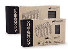 Prosperplast Zahradní box WOODEBOX 190 l - tmavě hnědá 78 cm PRMBWL190-440U