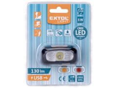 Extol Light Čelovka (43181) 130lm CREE XPG, nabíjecí, USB, dosvit 40m, 5W CREE XPG LED